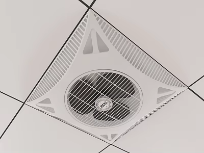 Modern Ceiling Mounted Air Conditioner Fan Featuring Grille Design And Embedded Structure 3d model