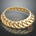 Stylish Gold Chain Bracelet With Shiny Metal Links For Fashion Jewelry