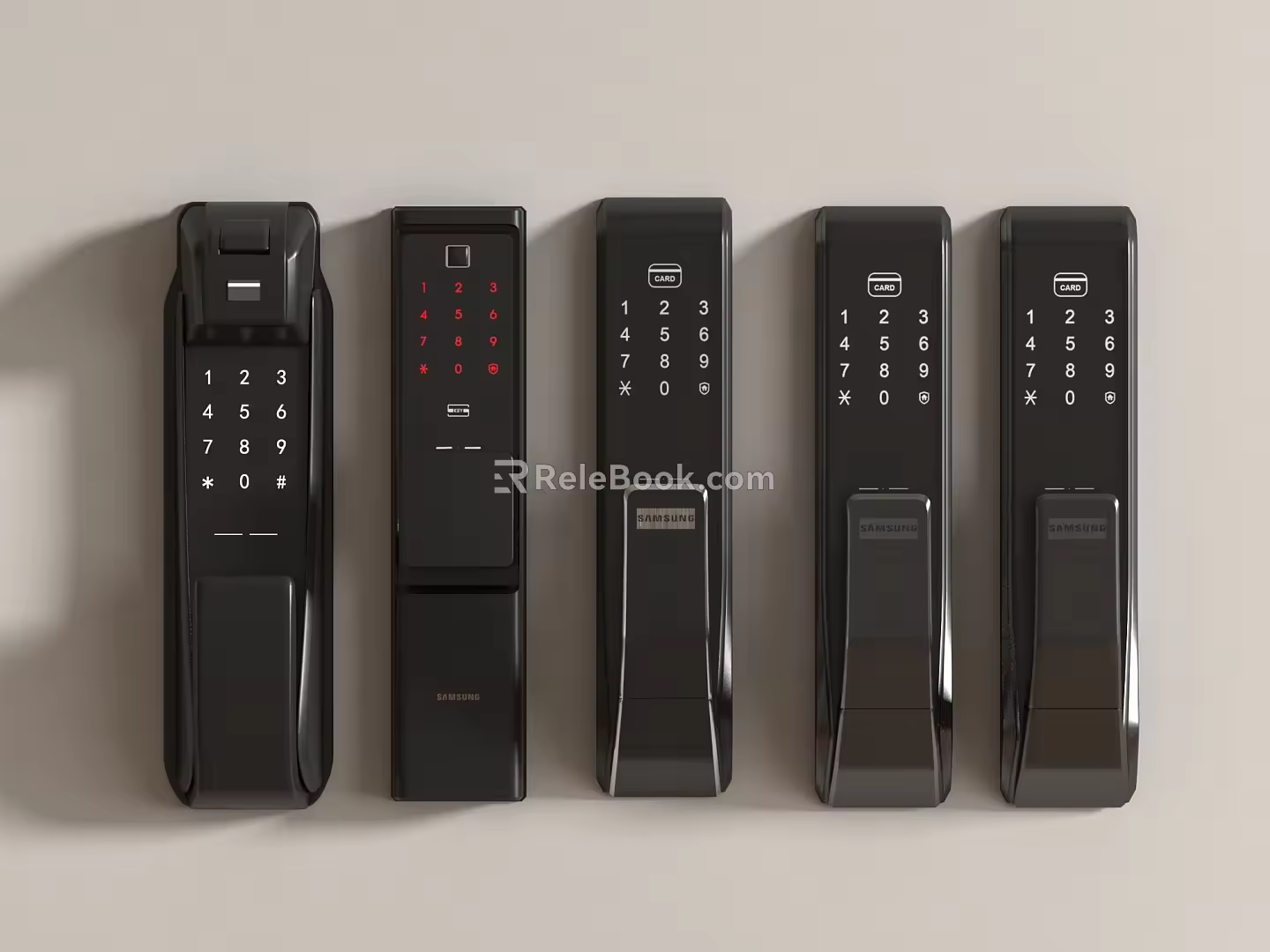 Modern smart lock fingerprint lock password lock 3d model