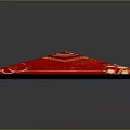 Red Decorative Ornament Set with Golden Infinity Symbol White Plum Blossoms and Cloud Patterns