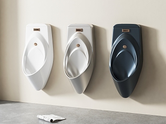 Modern urinal combination 3d model