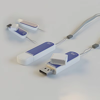 u disk memory hard disk 3d model
