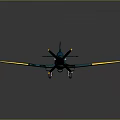 Classic Military Aircraft With Camouflage Finish And AUJ Roundels On Wings