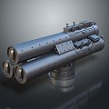 Turret Turntable Railgun Sci-fi Tower Defense Game Tower Defense Sci-fi Turret Game Turret Game Battery 3d model