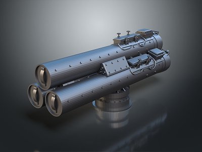 Turret Turntable Railgun Sci-fi Tower Defense Game Tower Defense Sci-fi Turret Game Turret Game Battery 3d model