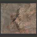 Garden Landscape Featuring Red Rock Rolling Hills Sparse Vegetation And Natural Terrain