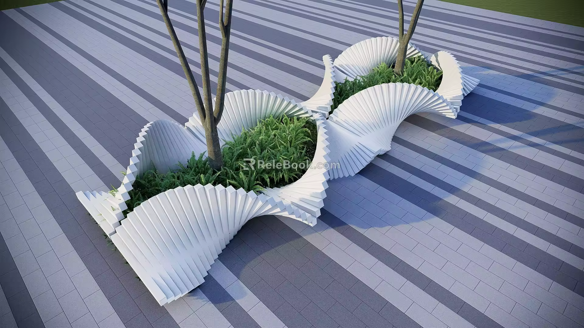 Modern Tree Pool Landscape Tree Pool 3d model