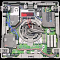 Network equipment hardware control panel CPU integrated graphics card circuit board chassis electronic components chip machinery 3d model