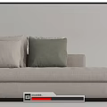 Modern Light Gray Fabric Chaise Lounge With Comfortable Cushions And Stylish Design