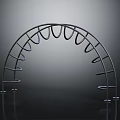 Metal Arched Fitness Equipment with Circular Rings and Stable Support Legs