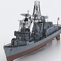 051 guided missile destroyer Zunyi ship cruiser patrol ship torpedo ship 3d model