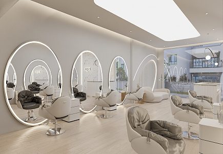 Modern Barber Shop Salon Hairdresser 3d model