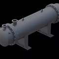 Industrial Horizontal Pressure Vessel With Metal Shell Flanges And Support Legs