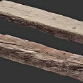Two Natural Wood Planks With Stone Like Texture And Rough Weathered Surface