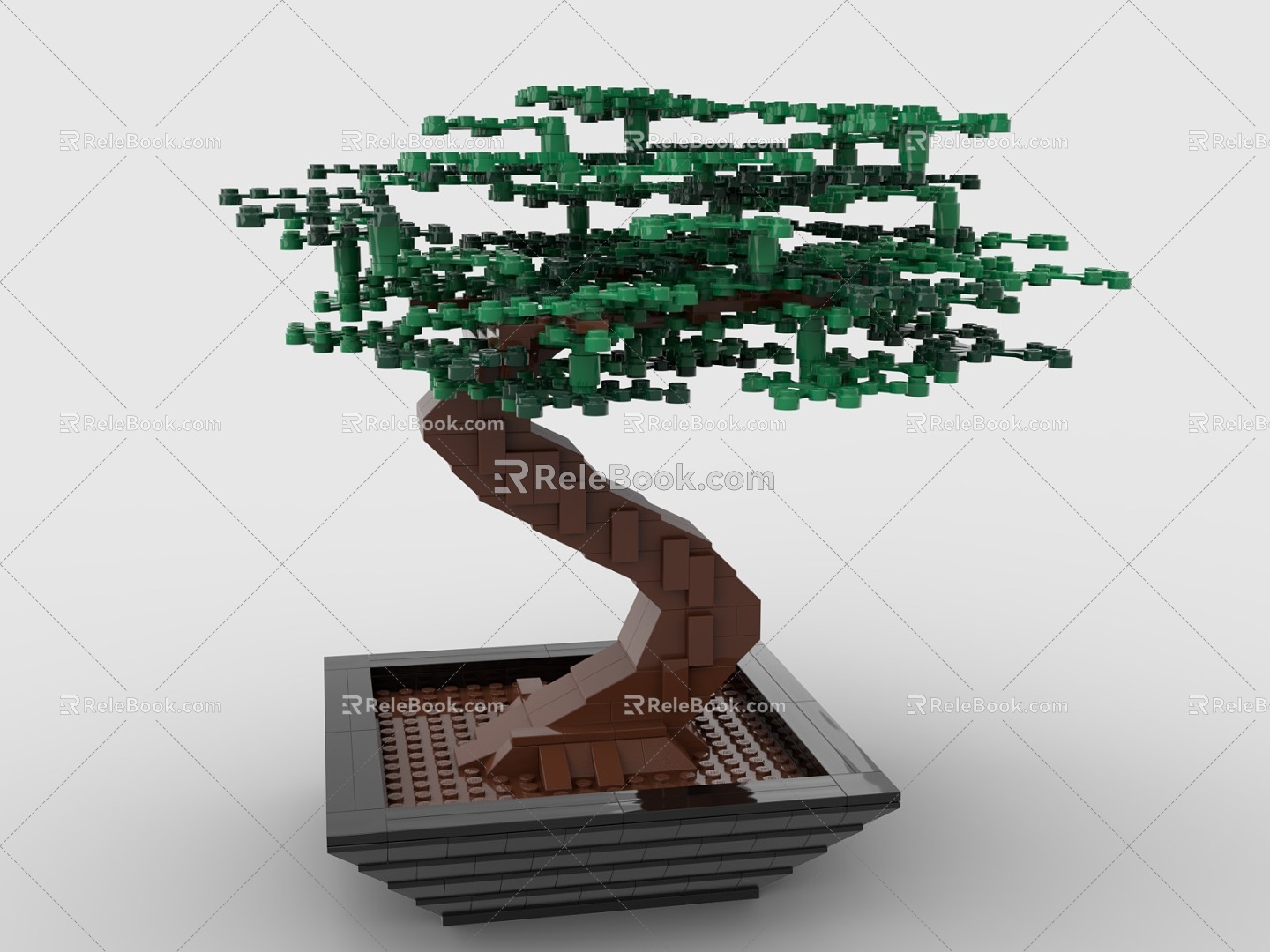 LEGO toy blocks bonsai plant decorations 3d model