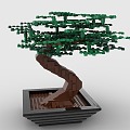 LEGO toy blocks bonsai plant decorations 3d model