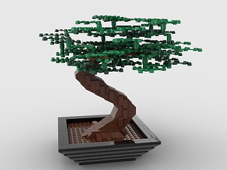 LEGO toy blocks bonsai plant decorations 3d model