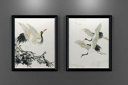 New Chinese Animal Painting Decorative Painting 3d model