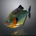 Colorful Metallic Fish With Orange And Black Accents In 3D Render