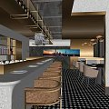 Modern Bar Table 3d model