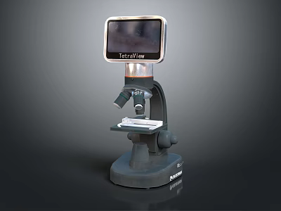 TecnoView Digital Microscope With Built In Screen For Scientific Observation And Research 3d model