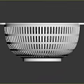 White Plastic Colander With Hollow Design For Kitchen Food Strain