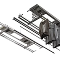 modern drying rack lifting drying rack 3d model