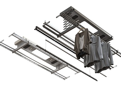 modern drying rack lifting drying rack 3d model