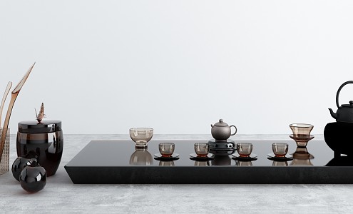 New Chinese Tea Set Tea Set 3d model