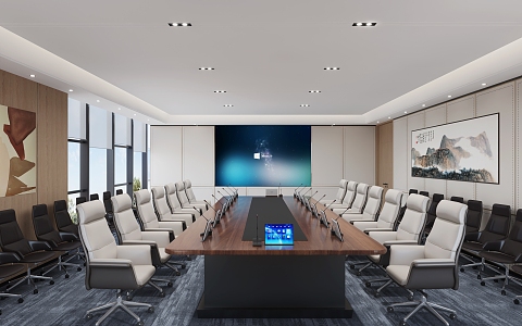 Modern Government Conference Room 3d model