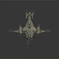3D Sci Fi Mechanical Vehicle With Multiple Wings Weapon System And Wheels