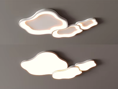Cloud Shaped Modern Ceiling Light With Soft Glow For Kids Room Decoration 3d model