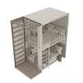 Modern Playful Children Bunk Bed With Safety Net Climbing Ladder And Cozy Bedding Set