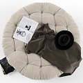 Modern cushion round cushion futon 3d model