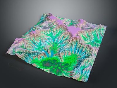 Geography, topography, mountain shape, ridge, ridge, valley, mountain range, canyon, geomorphology, mountain peak, mountain body 3d model