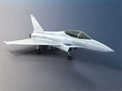 Detailed White Passenger Airplane Model With Transparent Cockpit And Landing Gear 3d model
