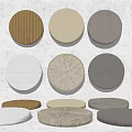 Round Soft Cushions With Various Colors And Textured Patterns For Home Decor Accessories