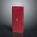 Vintage Red Wooden Stone Decorative Box With Smooth Surface And Classic Design