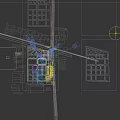 Tall Modern Glass Curtain Wall Office Building With Pedestrian Plaza Trees And Evening Sky