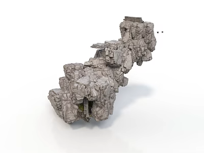 Modern Scene 3D Rock Structure Model With Detailed Stone Formation Design Elements 3d model