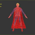 Superman 3D Figurine in Blue Suit with Red Cape and Iconic S Chest Symbol