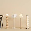 Various Modern Floor Lamps With Unique Designs And Different Structures 3d model