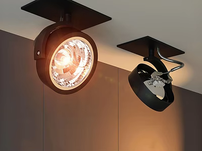 Modern Downlights And Spotlights With Sleek Design For Ceiling Bright Illumination 3d model