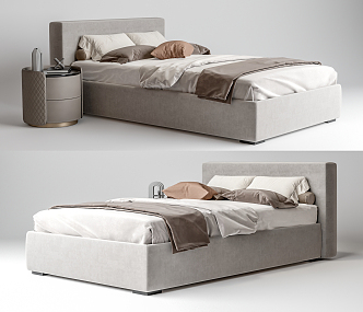 Modern Single Bed 3d model