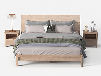 Nordic Double Bed 3d model