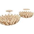 Golden Lotus Shaped Chandelier Design For Modern Home Decor And Lighting