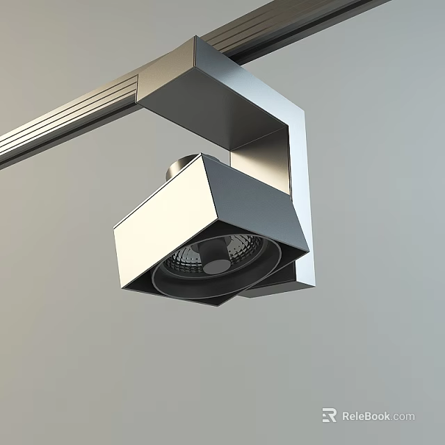 Sleek Modern Downlight Spotlight With Metal Housing For Home Ceiling Lighting 3d model 