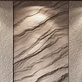 Textured Wall Design With Wavy Patterns And Soft Lighting Effects
