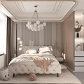 Modern Children's Room Interior With Rabbit Ceiling Lamp Moon Mirror And Toy Shelf