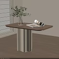 Modern Minimalist Wooden Side Table With Cream White Base For Cozy Living Room Corner Decoration